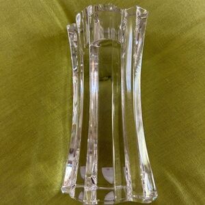 Gorgeous ORREFORS Sweden Crystal Signed Candle Stick Holder- Unique design